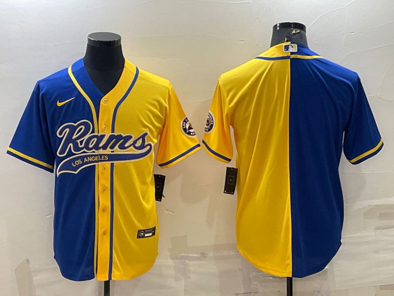 Men Los Angeles Rams Blank blue yellow 2022 Nike Co branded NFL Jersey->los angeles rams->NFL Jersey